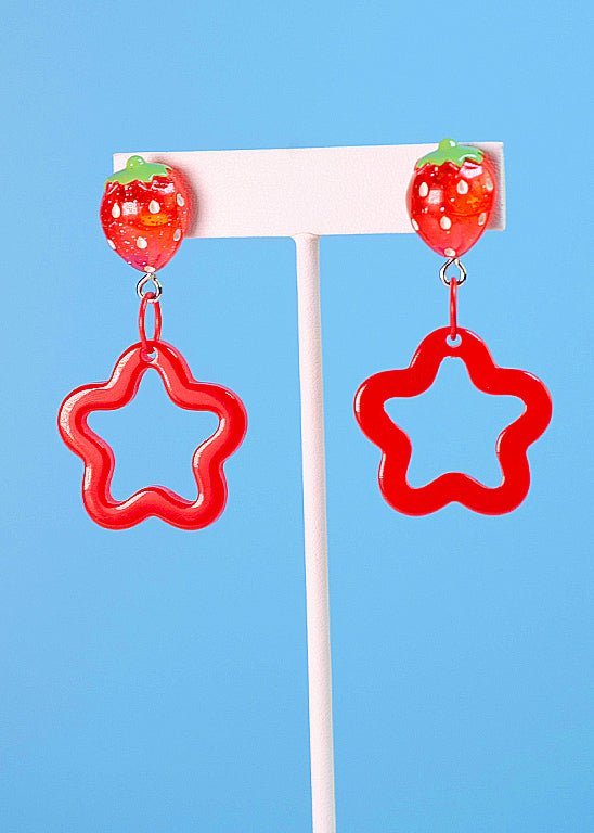 Strawberry Star Earrings - In Control Clothing