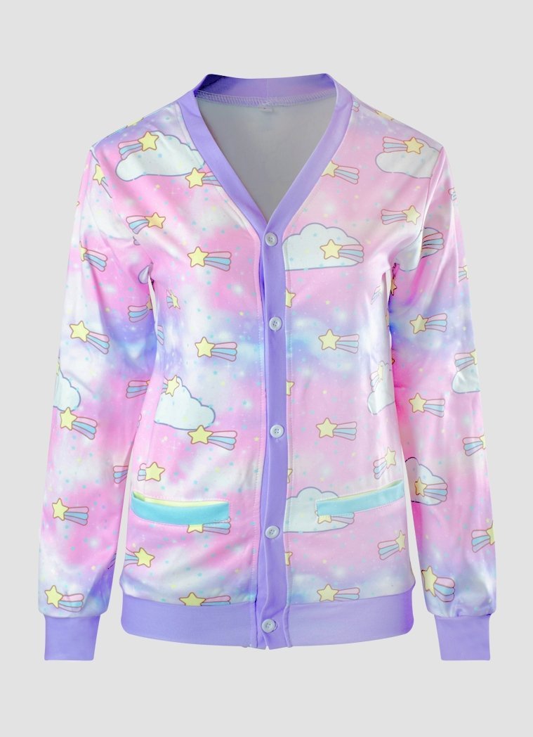 Baby Star Kawaii Cardigan Sweater - In Control Clothing