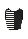 Emo Anime Two Tone Crop Top - In Control Clothing
