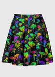 Rainbow Psychedelic Mushroom Rave Skirt - In Control Clothing