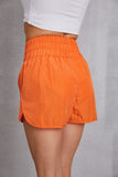 Solid Color Elastic Waist Shorts - In Control Clothing