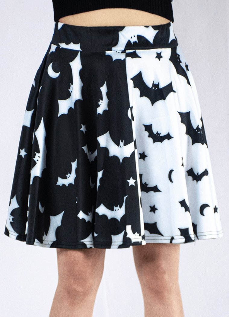 Split Bat Flare Skirt - In Control Clothing