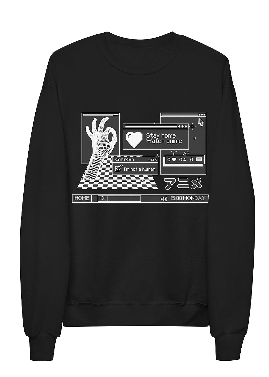 Vaporwave Anime Fleece sweatshirt - In Control Clothing