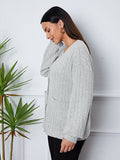 Womens Button Up Long Sleeve Cover Up Cardigan - In Control Clothing