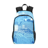 Blue Circuitry Backpack with Side Mesh Pockets