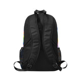 Cute Frog and Cloud Backpack with Vibrant Rainbow Accents