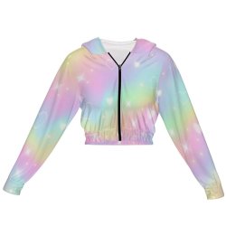 Womens Pastel Aesthetic Cropped Jacket