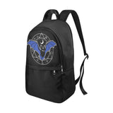 Mystical Blue Bat Backpack - Gothic Occult Design