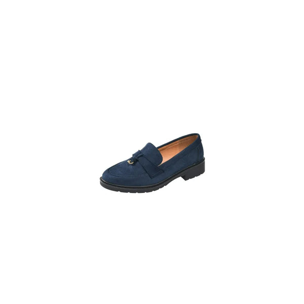 Round Toe Block Heels Loafers