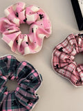 3 - Piece Plaid Contrast Elastic Hair Scrunchy