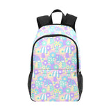 Pastel Aesthetic Backpack with Mushroom and Flower Design