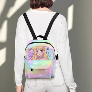 Kawaii Galaxy Anime Girl Mini Backpack