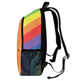 Trendy Rainbow Backpack with Positive Vibes Design