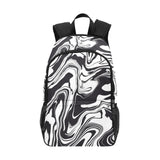 Black and White Art Backpack - Stylish Abstract Design