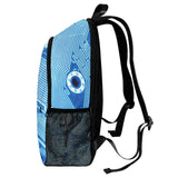 Blue Circuitry Backpack with Side Mesh Pockets