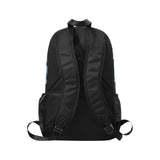Blue and Black Abstract Backpack