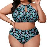 Plus Size Rave Festival Two-piece Swimsuit