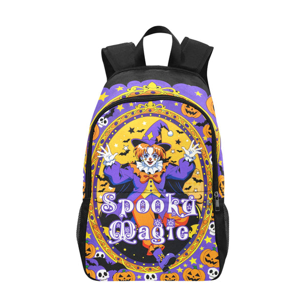 Spooky Magic Fabric Backpack with Side Mesh Pockets