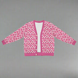 Men's Kawaii Strawberry Plaid Ribbed Cardigan