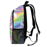 Cute Frog and Cloud Backpack with Vibrant Rainbow Accents