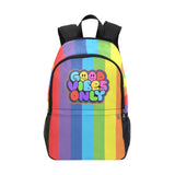 Trendy Rainbow Backpack with Positive Vibes Design