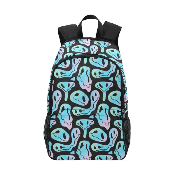 Cartoon Fabric Backpack with Side Mesh Pockets