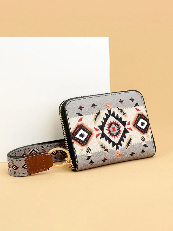 Geometric PU Leather Wallet
