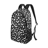 Moonlit Gothic Backpack with Starry Bat Print