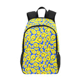 90s Smiley Fabric Backpack with Side Mesh Pockets
