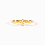 925 Sterling Silver Enamel Flower Ring