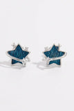 925 Sterling Silver Zircon Star Earrings