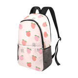 Peach Pattern Backpack - Trendy Pastel Aesthetic