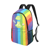 Playful Frog and Rainbow Backpack