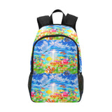 Colorful Helvetica Aqua Aero-Inspired Backpack