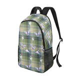 Green Plaid Aesthetic Backpack - Weirdcore Angel