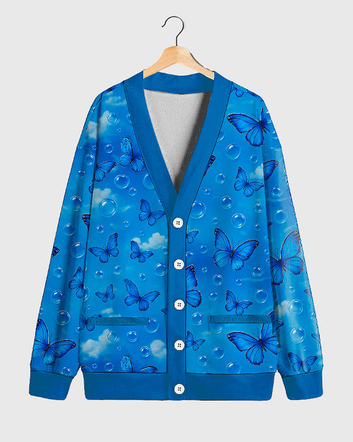 Plus Size frutiger aero butterfly Cardigain