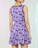 Pastel Goth Sleeveless Skater Dress