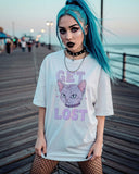“Get Lost” Cat Graphic T-Shirt