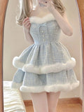 Japanese Kawaii Style 2-Piece Winter Dress for Women
