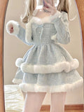 Japanese Kawaii Style 2-Piece Winter Dress for Women