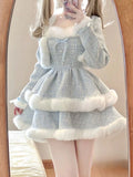 Japanese Kawaii Style 2-Piece Winter Dress for Women