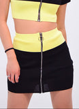 Color-Block Mini Skirt