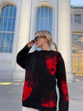 Vintage Ukiyo-e Knit Sweater - Gothic Streetwear Pullover