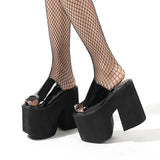 Retro-Inspired High-Platform Open-Toe Sandals