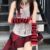 Classic Red and Black Pattern Leg and Arm Warmers
