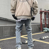 Hardcore Happiness Irregular Ripped Jeans - Unisex Denim Pants