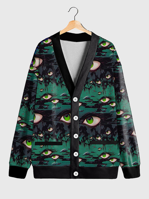 Plus Size Weirdcore Aesthetic Button-Up Cardigan | Y2K Alternative Fashion