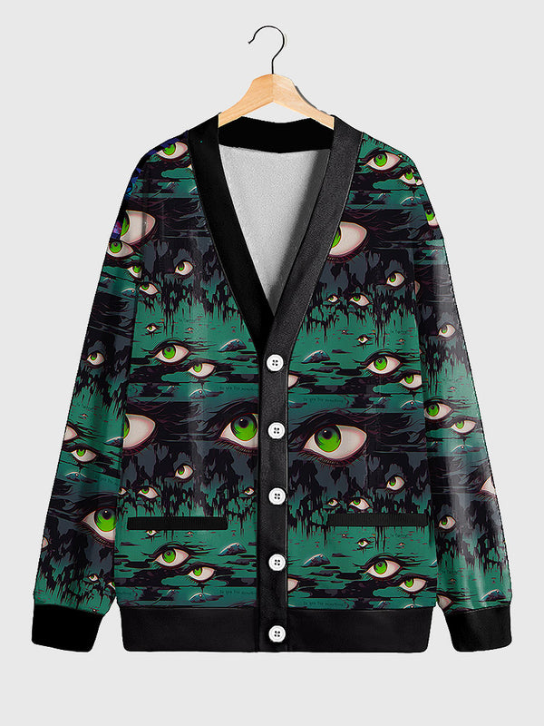 Plus Size Weirdcore Aesthetic Button-Up Cardigan | Y2K Alternative Fashion