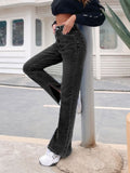 Acubi Aesthetic Side Slit High Waist Denim Jeans - In Control Clothing