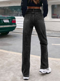 Acubi Aesthetic Side Slit High Waist Denim Jeans - In Control Clothing